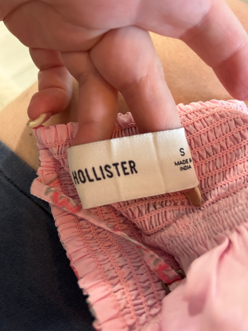 Hollister Pink Floral Spaghetti-Strap Tank Top - Picture 7 of 7